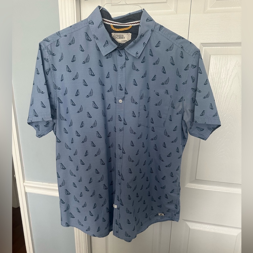 Sailboat short sleeve button down